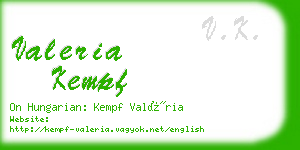 valeria kempf business card